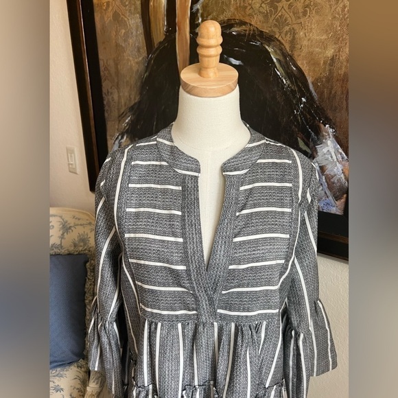 NWOT Caroline Constas Dress Size S Black White Ruffle - Picture 3 of 6